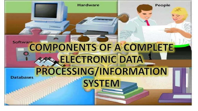 Components of a complete electronic data processing | PPTX | Computing ...