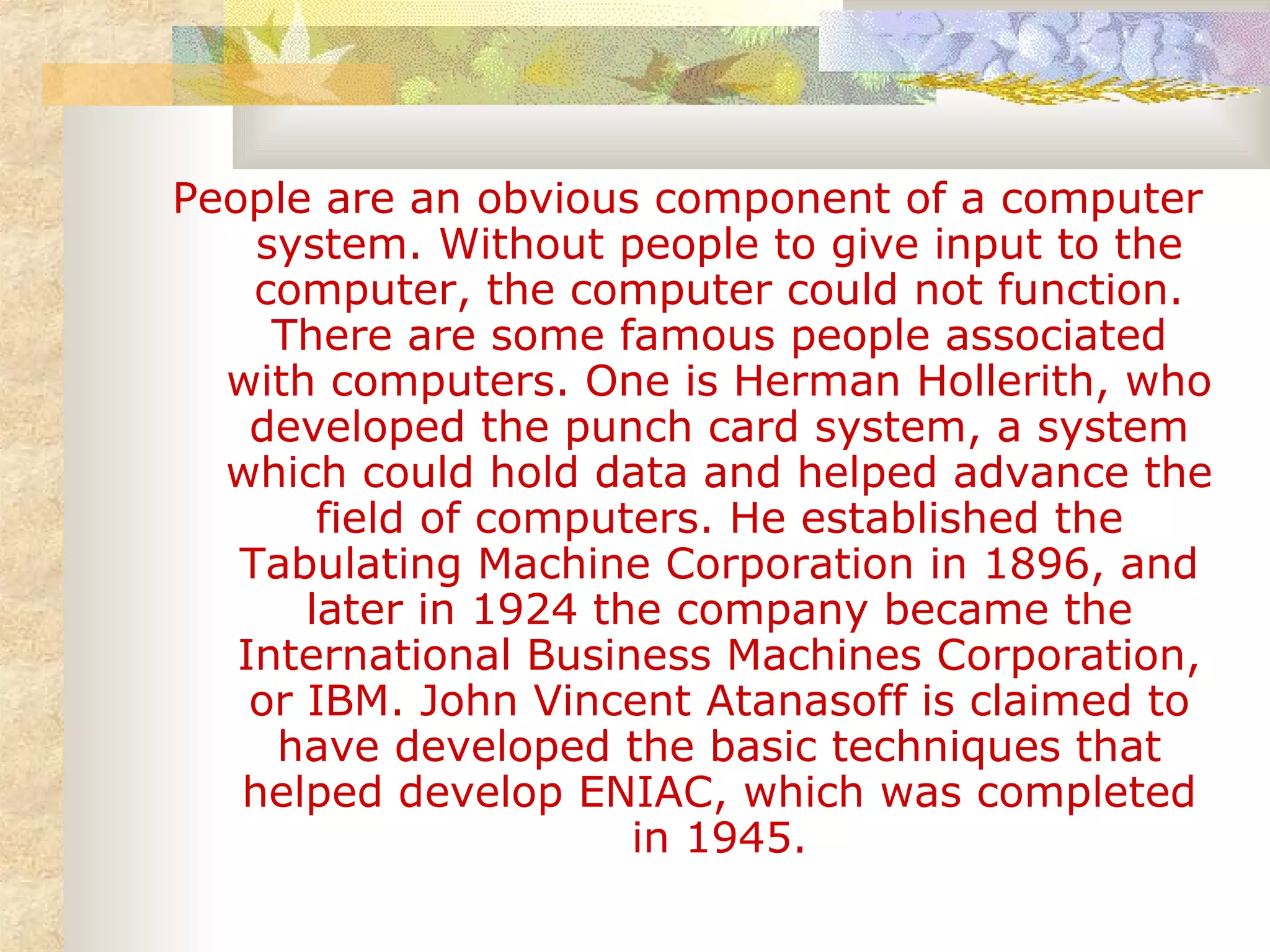 Components of a computer system | PPT