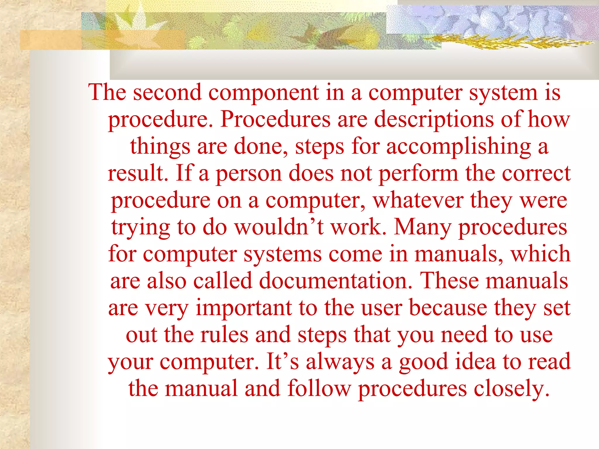 Components of a computer system | PPT