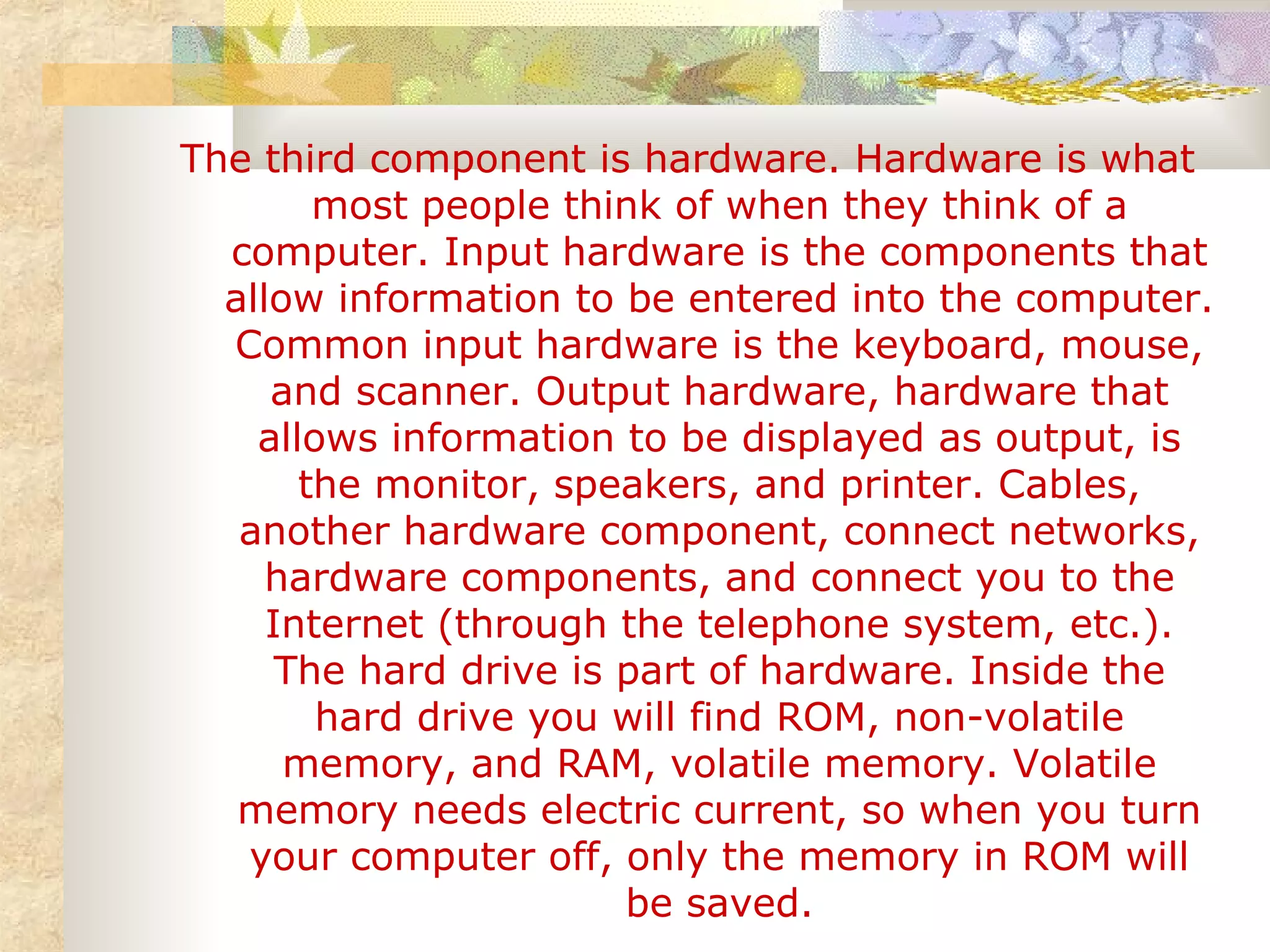 Components of a computer system | PPT