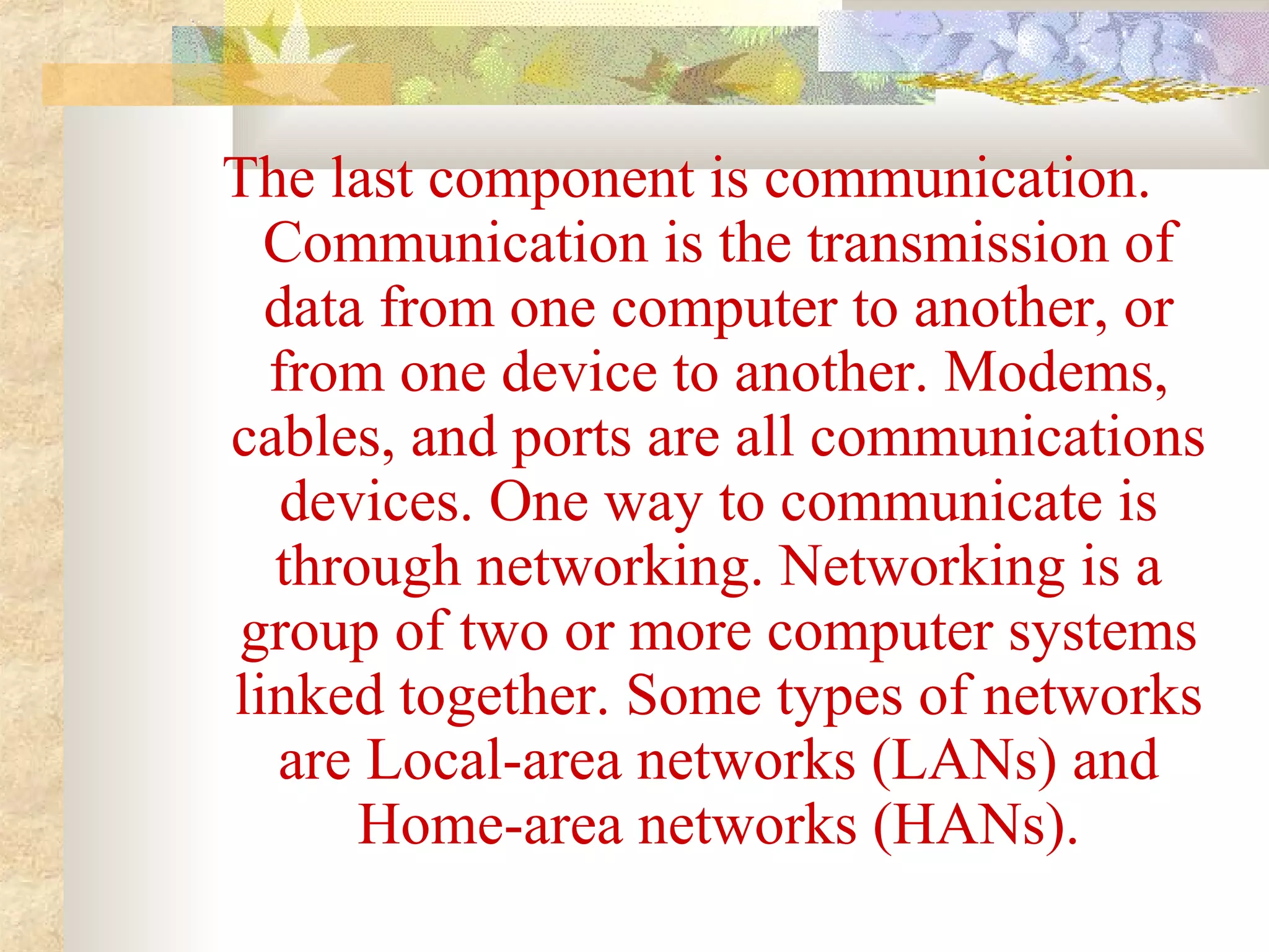 Components of a computer system | PPT