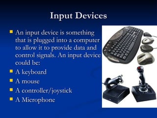 Components of a computer technical | PPT | Computer Peripherals | Computing