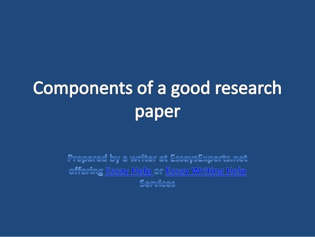 components of good paper