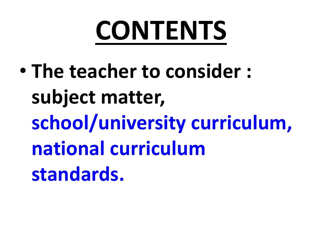 COMPONENTS OF LESSON PLAN