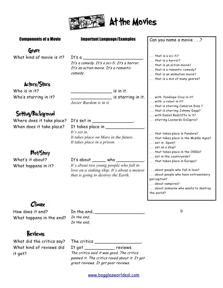 Components of a movie