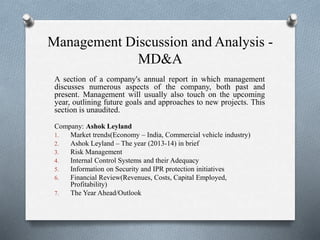Components of annual report | PPTX