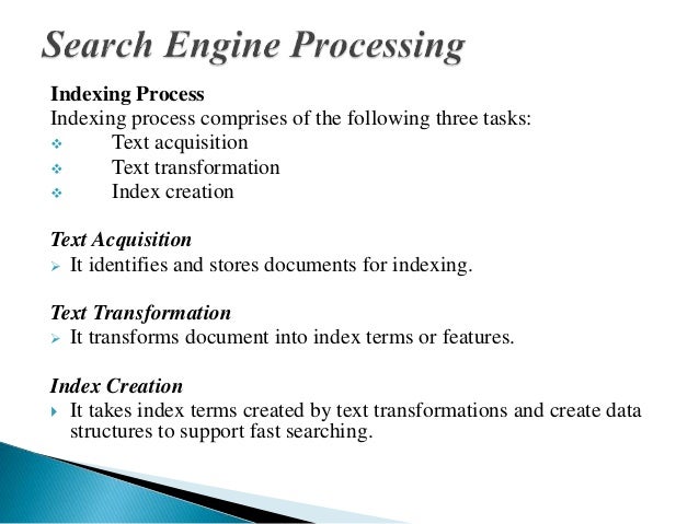 Components of a search engine