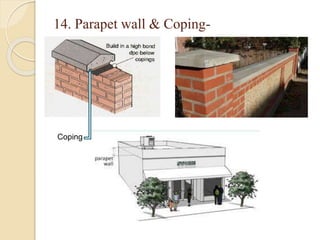 14. Parapet wall & Coping-
Coping
 