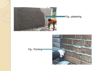 Fig.- plastering
Fig - Pointing
 