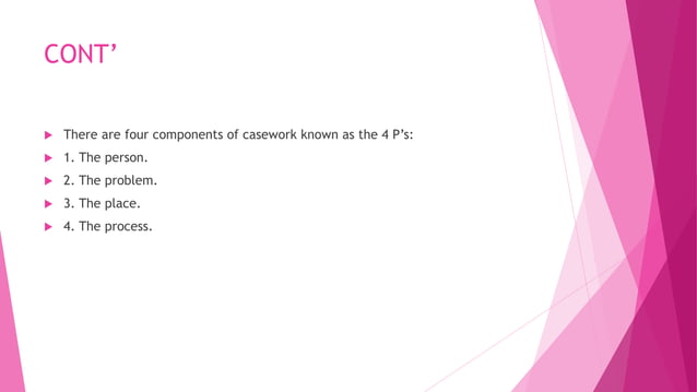 Casework Process Flowchart COMPONENTS OF CASEWORK.pptx | Mental Health | Diseases and Conditions