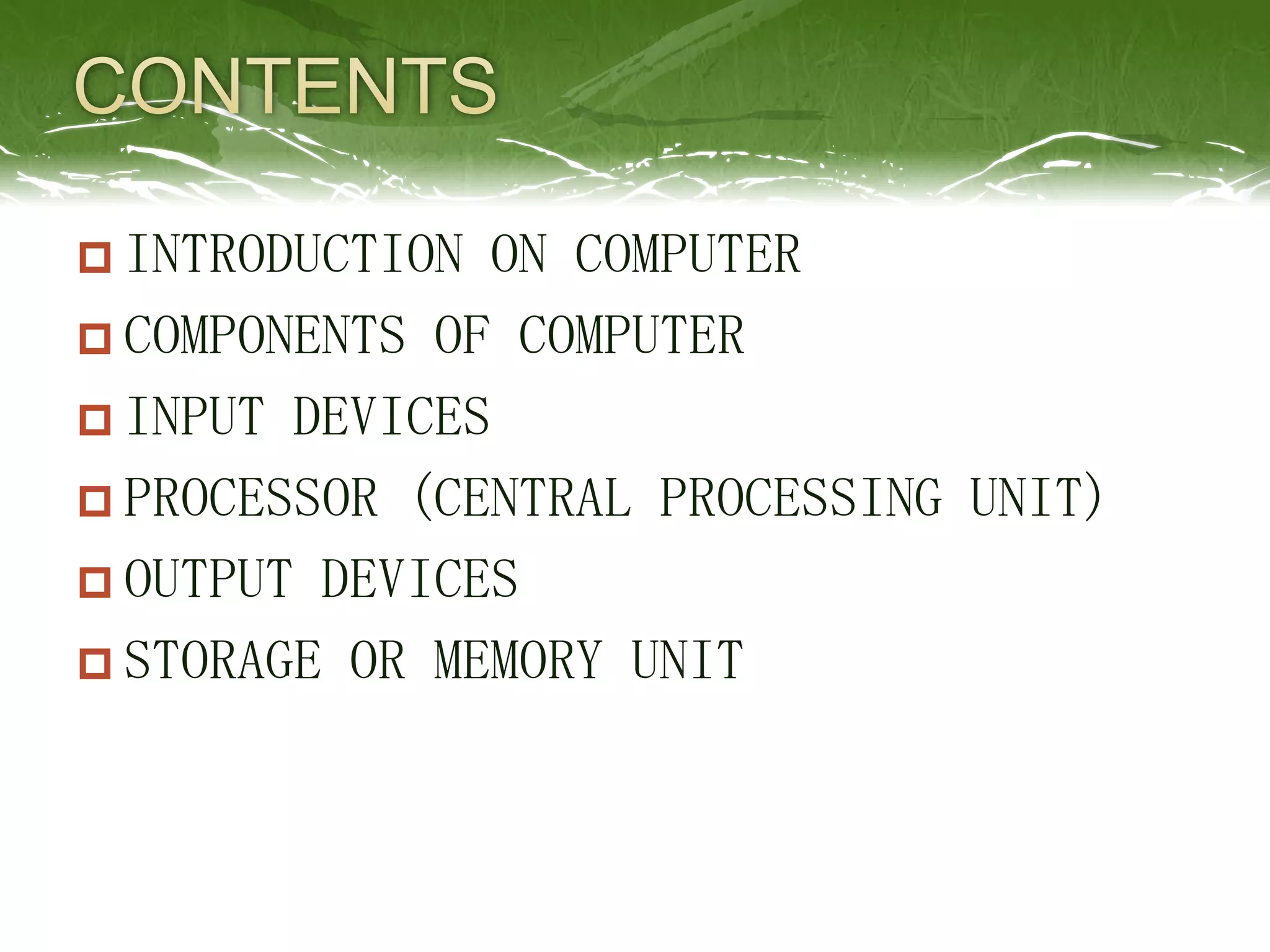 Components of computer | PPT