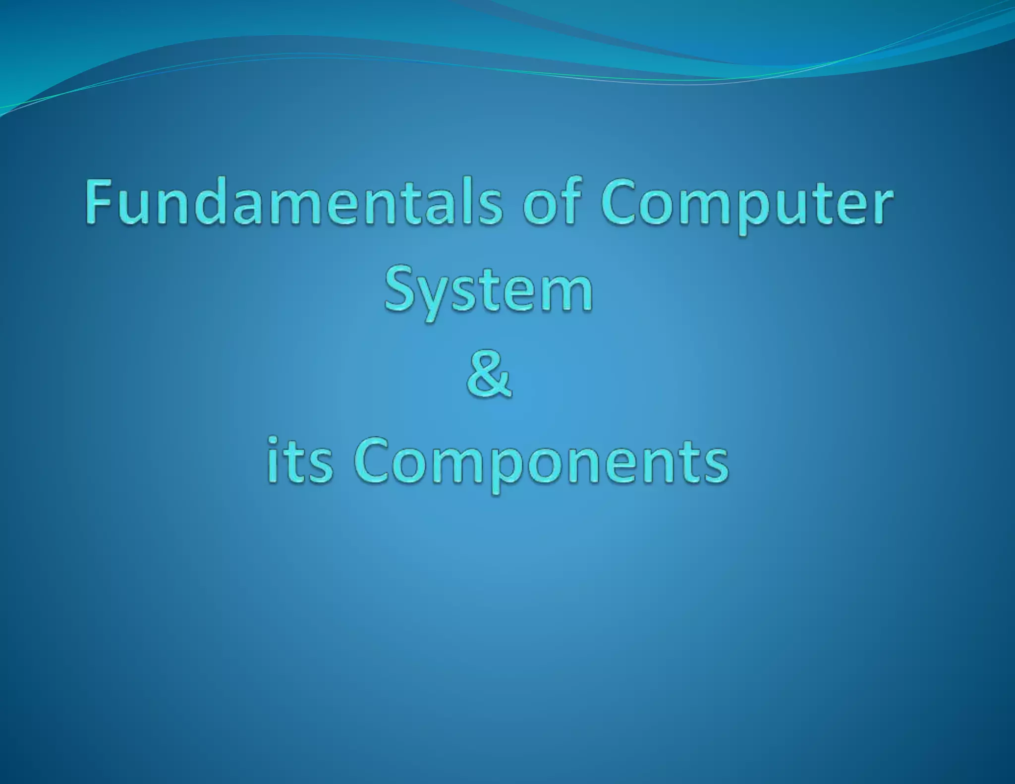 components of computer | PPT