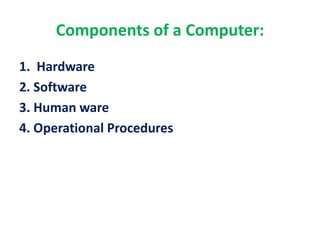 Components of computer and organization | PPT
