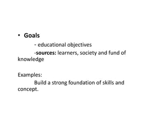 components of curriculum and curricular approaches | PDF