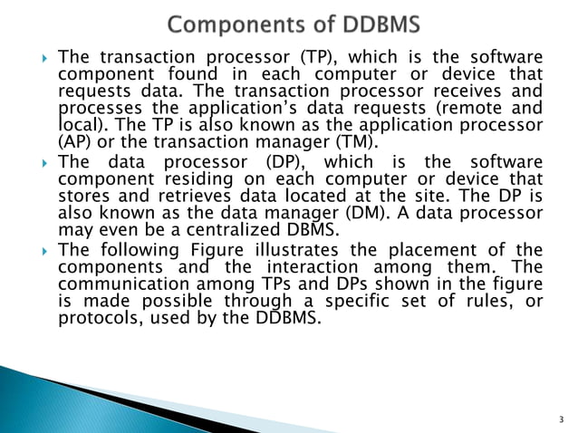 Components of ddbms
