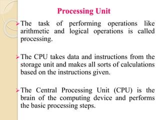 Components of digital computer | PPTX | Computer Peripherals | Computing