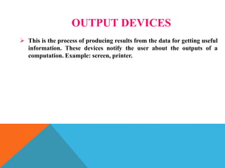 Digital Computer Output Graph Components of digital computer | PPTX