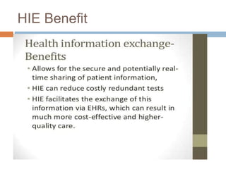 HIE Benefit
 