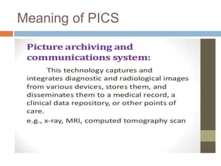 Meaning of PICS
 