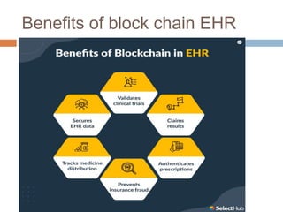 Benefits of block chain EHR
 