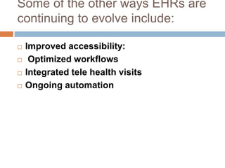 Components of EHR
 