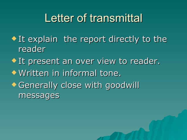 Components Of Formal Report