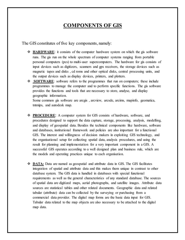 Components of GIS | DOCX