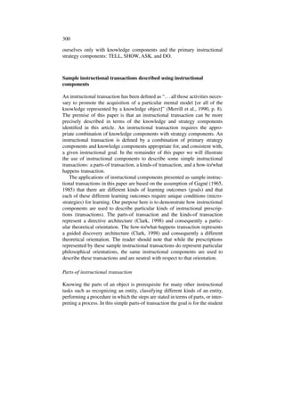 Components of Instruction