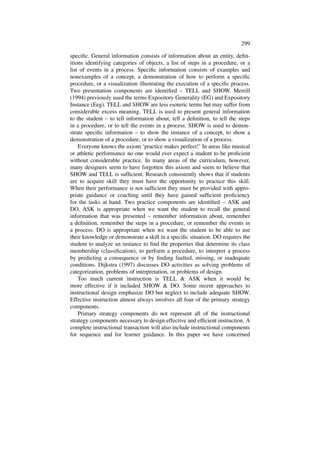 Components of Instruction