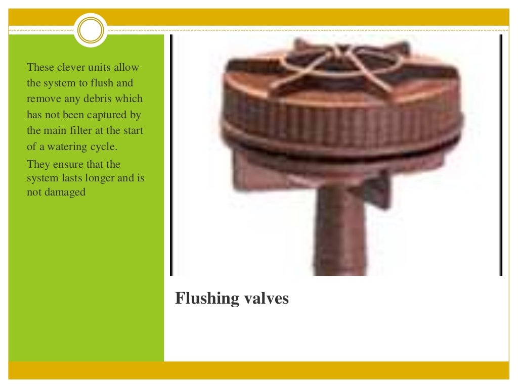 Components of irrigation systems