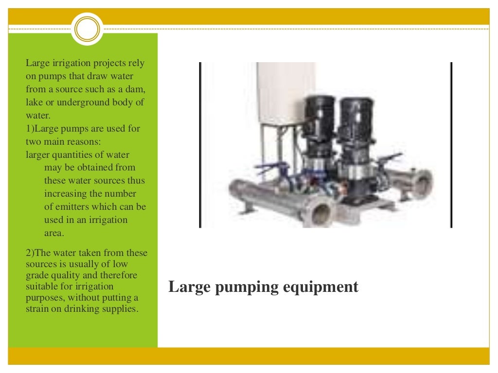 Components of irrigation systems