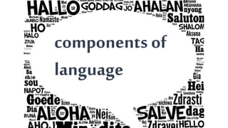 components of
language
 