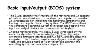 Components Of Motherboard or Parts of Motherboard | PPT