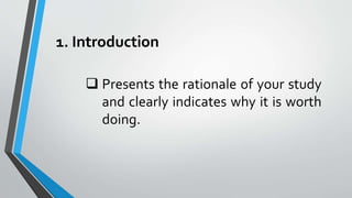Introduction And Rationale Components of research | PPTX