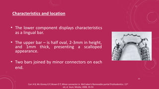 Components of RPD and Major connectors_Dr Shuchi Jain.pptx