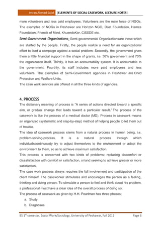 Components of Social Casework by Imran Ahmad Sajid | PDF