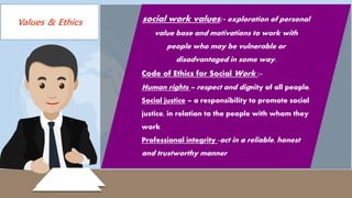 Components of social work profession. ppt | PPTX