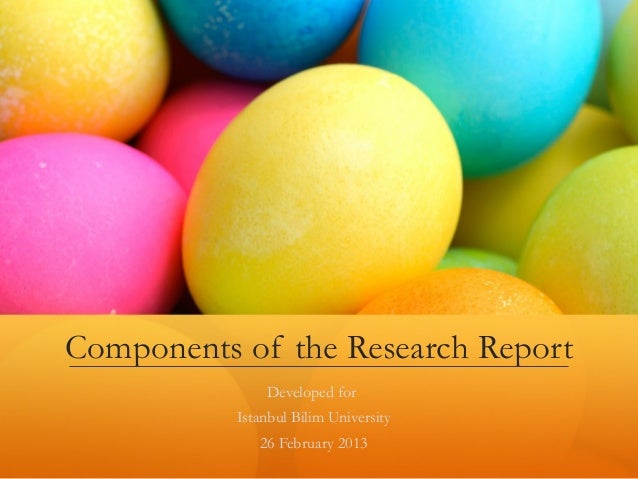 Components of a research report