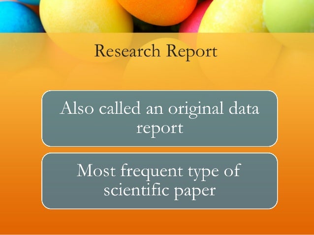Components of good research report