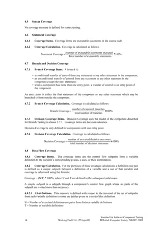 Coverage Items Component testing | PDF