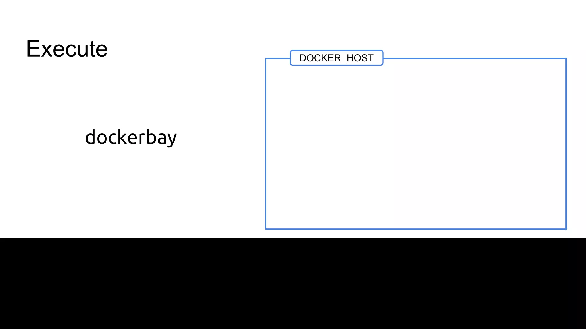 Execute
dockerbay
DOCKER_HOST
 