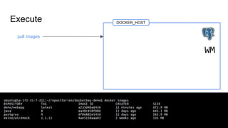 Execute
pull images
DOCKER_HOST
WM
 