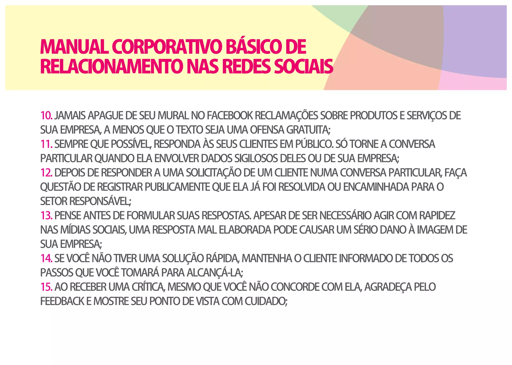Comportamento em redes sociais - Etiqueta