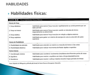    Habilidades físicas:
 