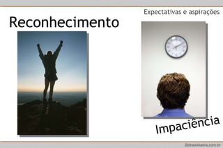 Expectativas e aspirações  Reconhecimento Impaciência 