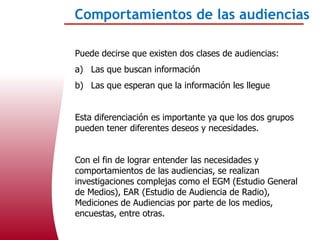 Comportamiento de las audiencias | PDF