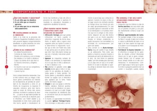 C O M P O R TA M I E N T O Y T D A H

                        ¿QUÉ VEN      PADRES Y MAESTROS?              forma más manifiesta y, todo ello, ante la     mente se pacta bajo qué conductas se       EN   GENERAL Y NO SÓLO ANTE
                        1. Es un niño que no obedece                  presencia de otros hijos o alumnos. El         aplicará. Consiste en aislar al niño en    SITUACIONES CONFLICTIVAS
                        2. Es un niño que se muestra                  resultado es: educadores desolados y           un lugar carente de estímulos durante      HACE FALTA:
                           agresivo                                   negativismo desafiante fortalecido.            un tiempo breve (un minuto por año         • Asegurarse que las órdenes se dan de
                        3. Es un niño que no se relaciona                                                            de edad aproximadamente). En casa            forma asertiva: una sola orden cada
                           adecuadamente                              ¿QUÉ   PUEDEN HACER PADRES                     es posible aplicarla colocando al niño       vez, en positivo, sin gritar y a ser posi-
                                                                      Y MAESTROS ANTE UNA                            en un distribuidor o el recibidor, mien-     ble manteniendo contacto ocular con
                        MI   HIJO/ALUMNNO SE NIEGA                    SITUACIÓN DE DESAFÍO?                          tras que en el colegio es más conve-         el niño.
                        A OBEDECER                                    • Ofrecerle tiempo para que pueda              niente disponer de una silla dentro        • Ofrecer oportunidades de éxito.
                        Tanto si se trata de la presencia del           reflexionar : es decir, cuando el            del aula o en un rincón específico.          Por ejemplo, elogiar si hace un peque-
                        Trastorno Negativista Desafiante como si        niño/chico responde de forma desa-           Pasado el tiempo establecido se              ño favor, ri secoge el plato de la mesa,
                        sólo presenta algunos comportamientos           fiante, el adulto calla y espera unos        podrá incorporar con normalidad a la         si coloca la alfombrilla del baño en su
                        desafiantes se podrá beneficiar de estra-       segundos antes de repetir la orden o         actividad sin recriminaciones por            lugar, si en clase reparte las hojas que
                        tegias conductuales de actuación.               la advertencia. Es importante recor-         parte del adulto.                            se le piden o va en búsqueda de mate-
Comportamiento y TDAH




                                                                                                                                                                                                               Comportamiento y TDAH
                                                                        dar que el niño con TDAH dice todo         • Otra versión es el Auto-tiempo-              rial a otra aula.
                        ¿CÓMO     ES SU CONDUCTA?                       lo que piensa pero no piensa todo lo         fuera, muy útil cuando el que desafía      • Fortalecer la buena relación con
                        - Se enfada frecuentemente                      que dice. Hace falta darles tiempo ya        es un adolescente. Para evitar que           el niño/chico al margen de los episo-
                        - Contesta de malas maneras                     que así, a menudo, reaccionan positi-        padres y maestros escuchen insultos o        dios de desafío. ¿Cómo?. Mostrando
                        - Desafía con la postura y con la mirada        vamente.                                     amenazas por parte del adolescente se        interés por lo que le gusta, compar-
                        - No obedece o se resiste a obedecer          • Ignorar las respuestas verbales de           le dice: “de esta forma no podemos           tiendo tiempo con él, aunque sea
                        - Culpa a los demás de lo que hace él           desafío o las amenazas. Lo importante        hablar” (en tono amable pero asertivo)       breve, tiempo donde no se dan recri-
                        - Se muestra rencoroso y vengativo              no es lo que dice el niño o adolescen-       y se le deja solo en casa o en la habi-      minaciones ni moralizaciones. Com-
                        - Miente                                        te sino si obedece o no.                     tación. En el aula el educador se apar-      partir algún juego o tarea que le guste.
   2                    - Se muestra cruel con sus compañeros,        • No plantear el episodio como una             ta y dirige la atención hacia otro tema      Si el niño es pequeño podemos leer un           3
                          sus hermanos, animales…                       batalla donde gana el niño o el edu-         o persona/s.                                 cuento o escucharle cuando explica
Cuaderno




                                                                                                                                                                                                               Cuaderno
                        - Comete hurtos                                 cador. En los episodios de desafío o
                                                                        todos ganan o todos pierden. De
                        Estos comportamientos desbordan. Que            hecho padres y educadores deberían
                        el niño conteste mal y se niegue a obe-         formar un equipo con el niño/chico
                        decer genera sentimientos de malestar,          para ayudarlo, por lo tanto “todos
                        de incompetencia, de pérdida de autori-         somos del mismo equipo”.
                        dad en los educadores y éstos en un           • Elogiar si, aún con quejas o enfrenta-
                        intento de recuperarse se imponen. El           miento, obedece. Reforzar positiva-
                        educador, entonces, grita más fuerte,           mente el acto de obedecer o la apro-
                        repite la orden de forma más severa,            ximación a lo que se le pide. Elogiar
                        amenaza, recrimina la conducta de desa-         otras actuaciones de obediencia que
                        fío… y a partir de aquí habrá perdido las       se encuentran fuera de las situaciones
                        riendas y el control de la situación, pues,     problemáticas.
                        el niño/chico con TDAH debido a su            • Si insulta o la agresividad incrementa
                        impulsividad no tiene freno; podrá gritar       se puede aplicar Tiempo-Fuera.
                        más fuerte, agredir o desobedecer de            Esta estrategia es adecuada si previa-
 