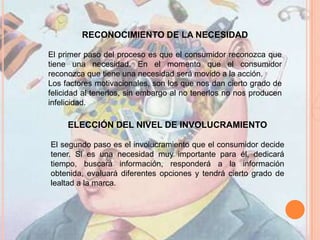 ¿Qué es el comportamiento?Cuando hablamos de Comportamiento se refiere a la forma en la que se reacciona ante diferentes situaciones. Las reacciones pueden ser ante un ataque, una pregunta, una decisión o una situación.¿Qué es el consumidor?Consumidor es el nombre genérico que se le asigna al comprador del producto. De lo anterior podemos derivar que Comportamiento el consumidor es: el conjunto de patrones de reacción ante una situación determinada de los consumidores.