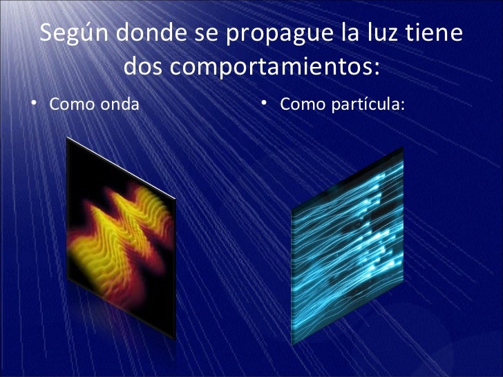 Comportamiento de la luz