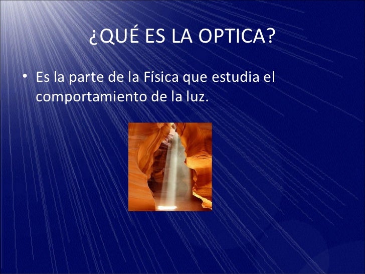 Comportamiento de la luz